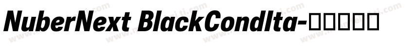 NuberNext BlackCondIta字体转换